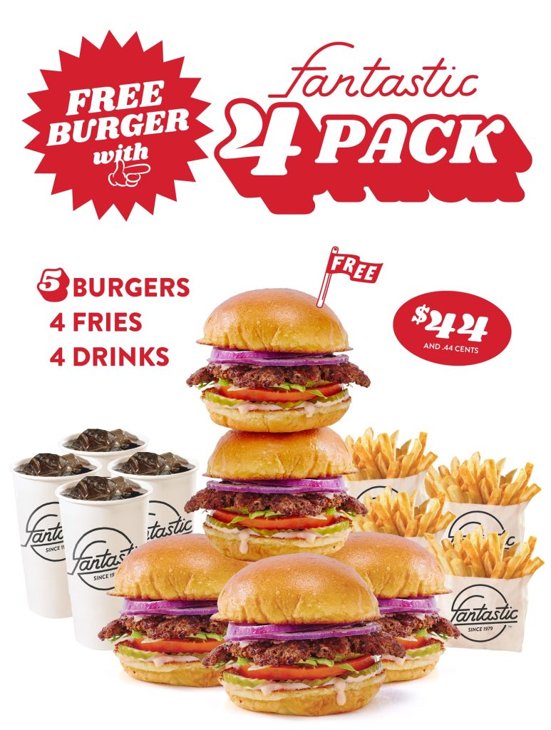 Free Burger with 4 PACK